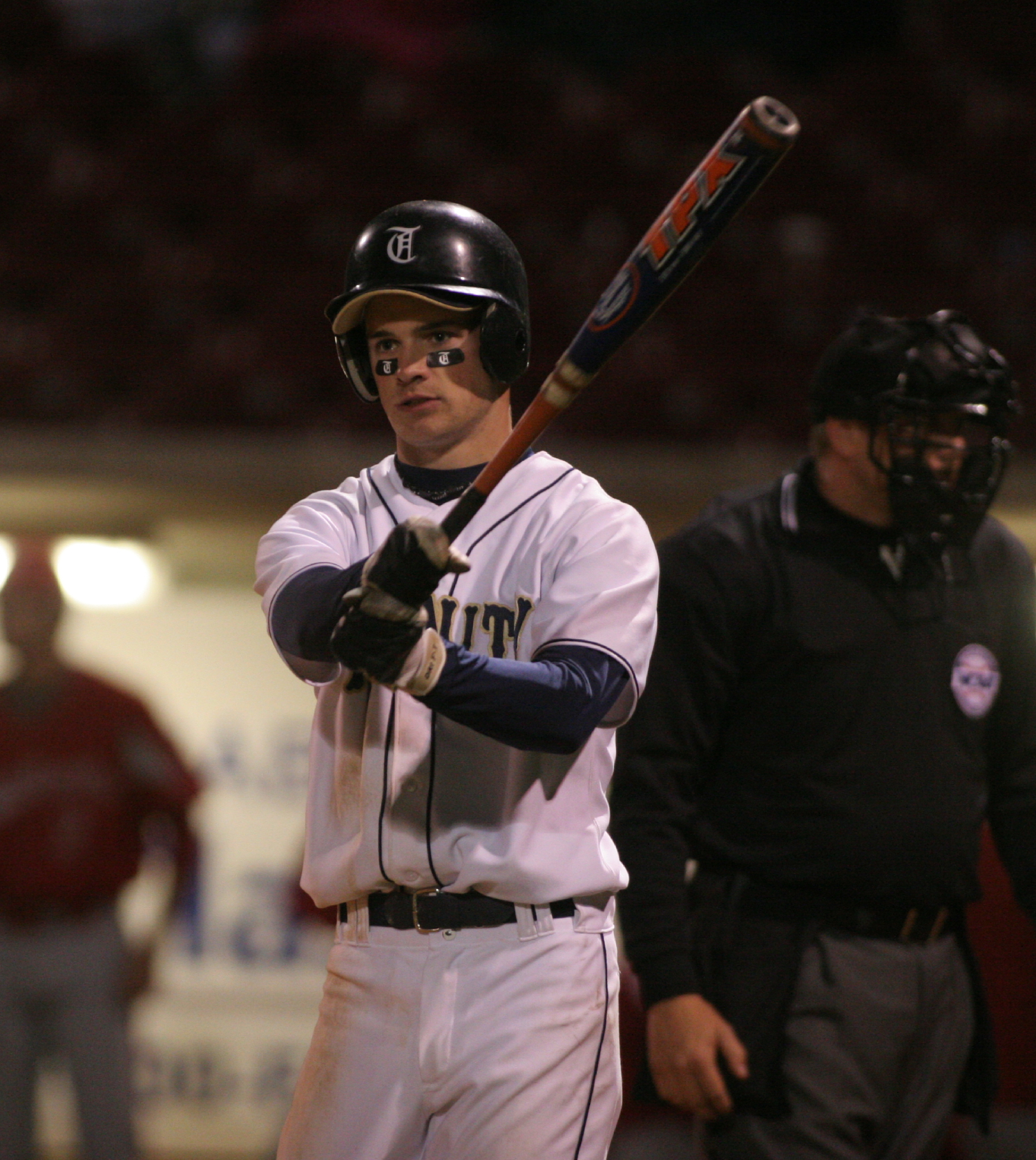 Matt Sullivan at bat for Trinity College